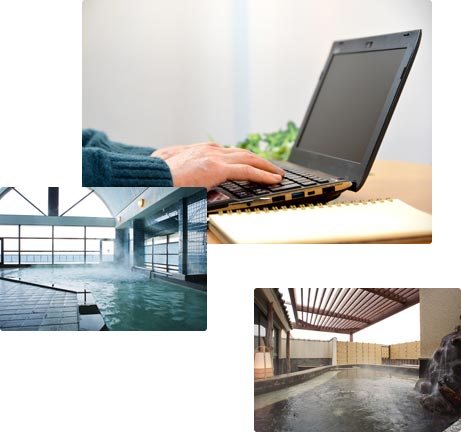 島海月で利用できる大浴場と露天風呂とご利用シーン